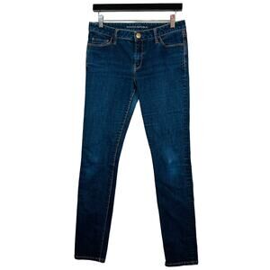 Banana Republic Skinny Jeans Contrast Stitch Blue Stovepipe Denim Casual - 28